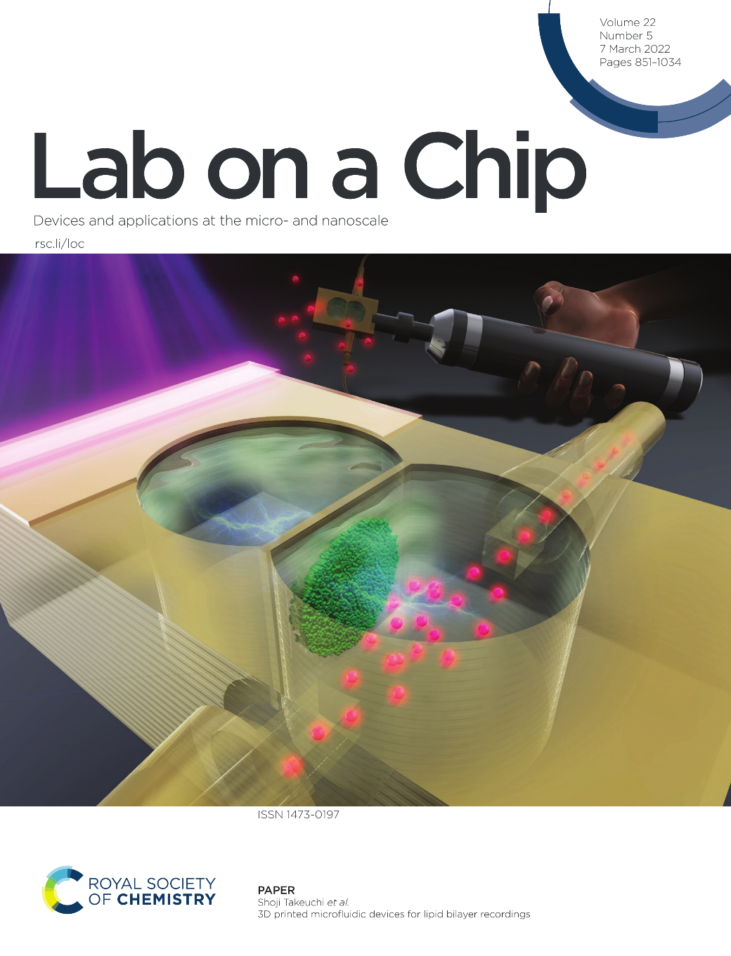 東大竹内教授と共同研究チームとの研究成果がLab on a Chipの表紙に掲載