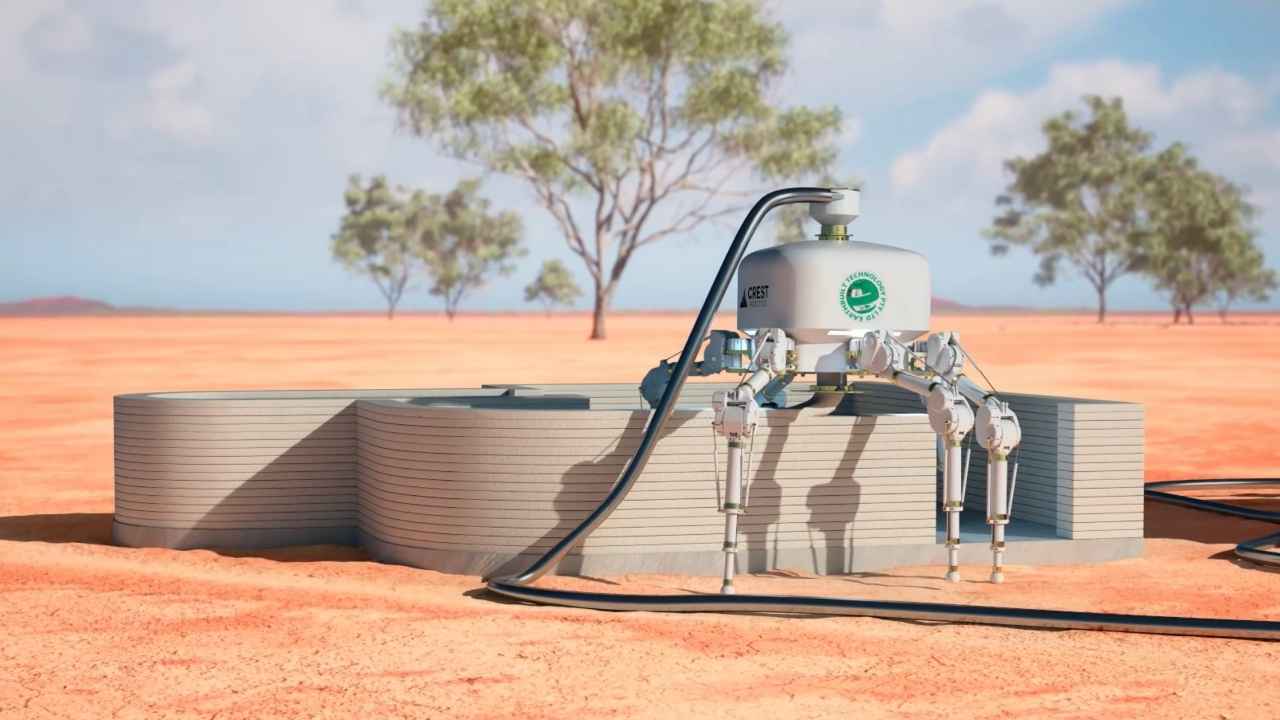 オーストラリアのロボット建設3Dプリンターが住宅を一日で建設